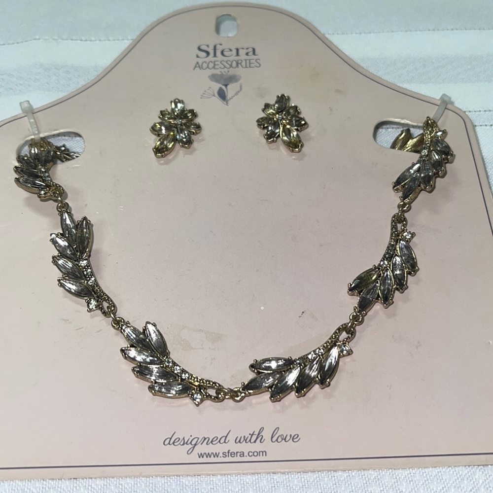 Necklace and earrings
